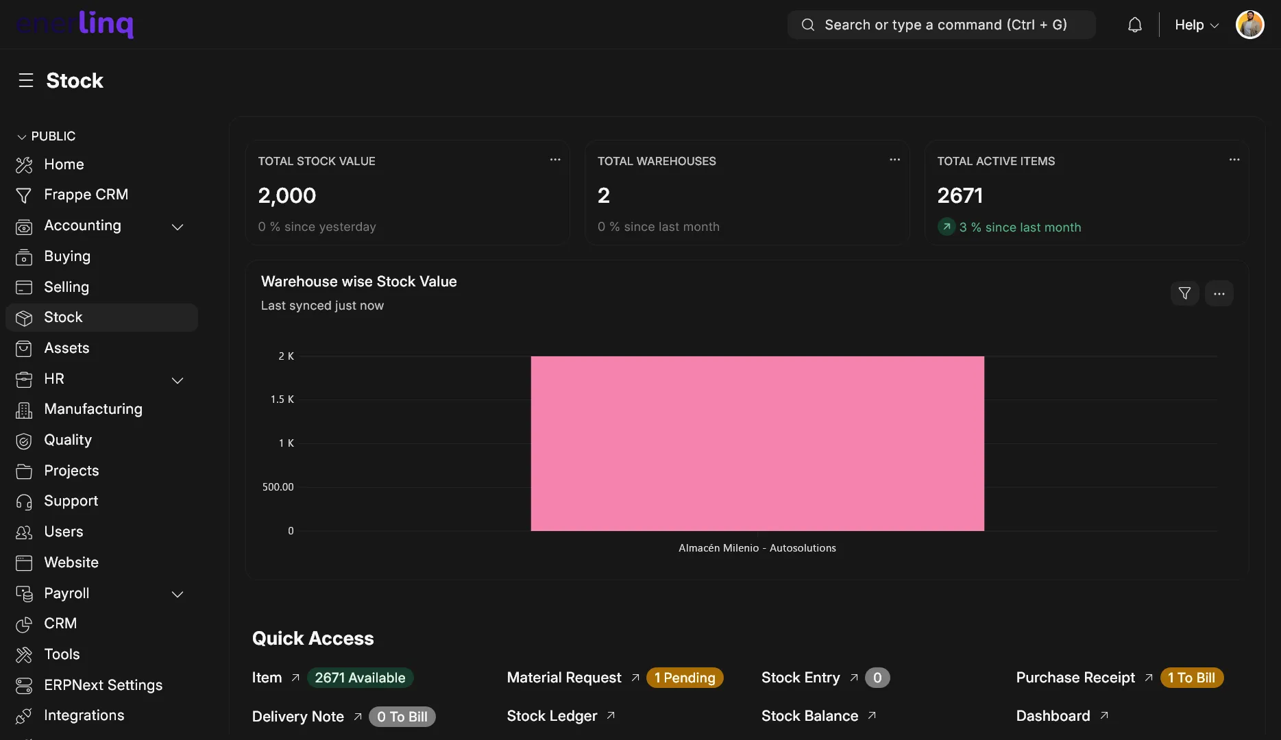 Enerlinq Internal ERP